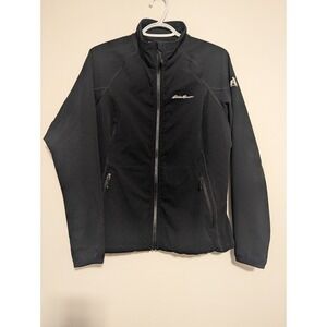 Eddie Bauer First Ascent Womens Size M Jacket Black Nylon Stretch Running Hiking